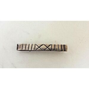 Vintage Tie Bar Clip Taxco Mexico Sterling Silver 925 Geometric TR-39 2" X 1/4"